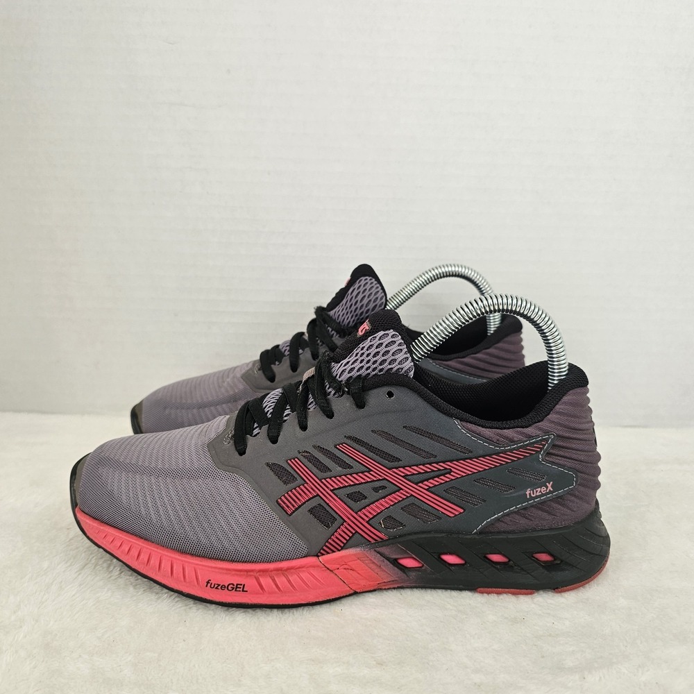 Asics FuzeX T689N Women's Pink/Gray Running Training Shoes Size US 7